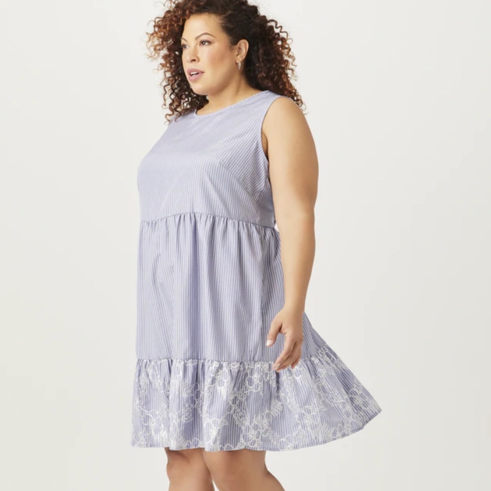 Sandra Darren Petra Ruffled Dress